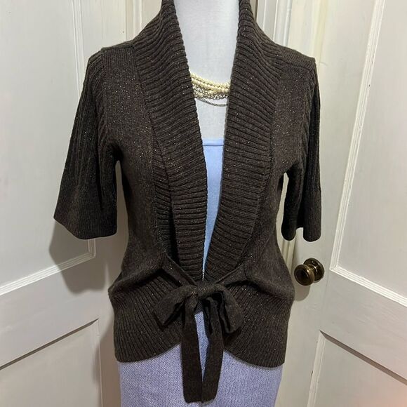 Worthington Sweaters - Comfy Short Sleeve Cardigan Shrug Brown Copper Bronze Worthington Size XL